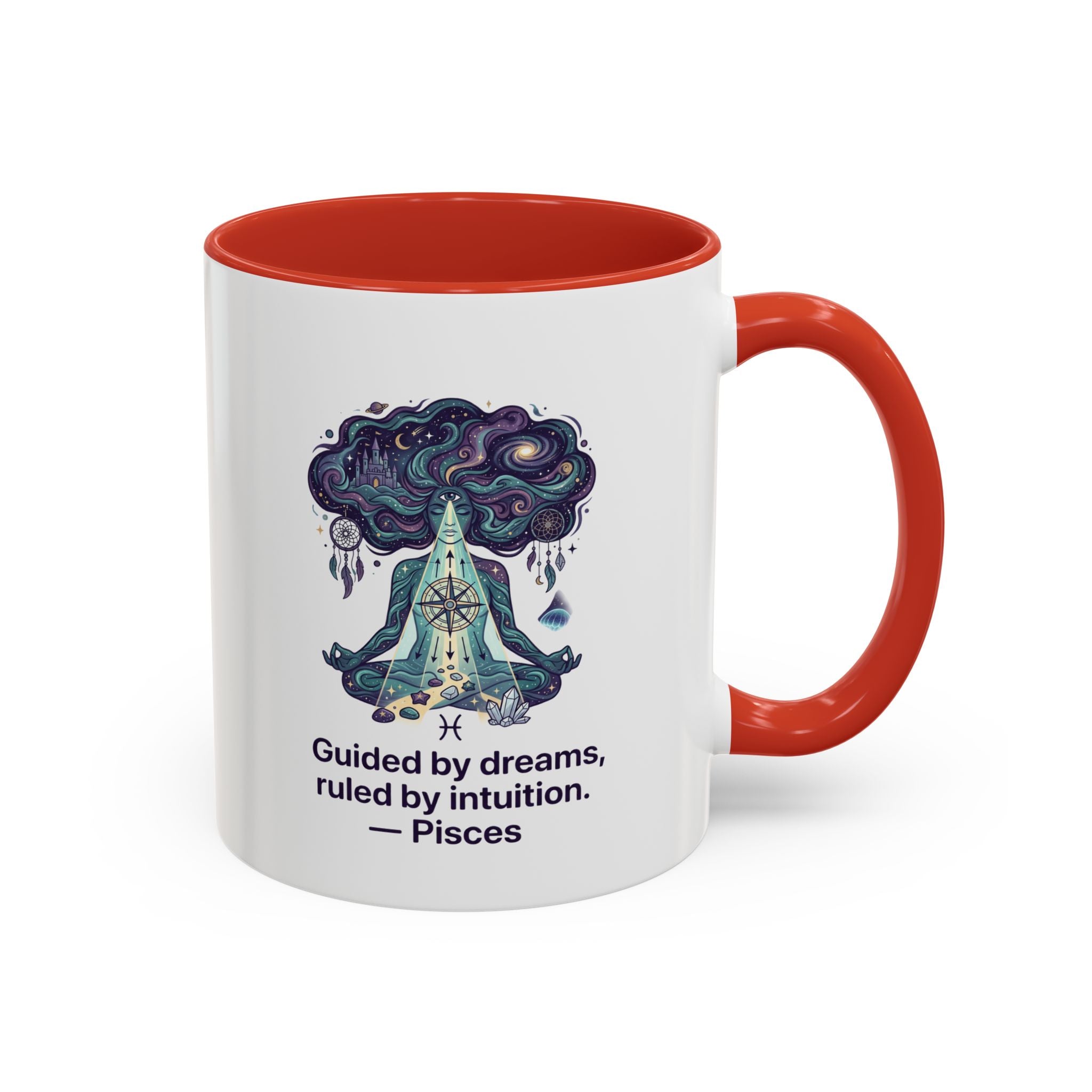 Pisces Zodiac Coffee Mug — "Guided by dreams, ruled by intuition" Accent Mug