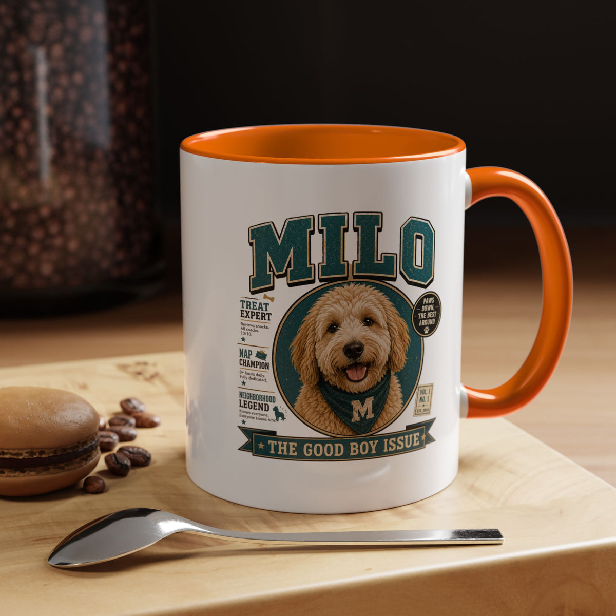 Milo Bailey Dog Dad Mom Milo Dog Coffee Mug — 'The Good Boy Issue' Accent