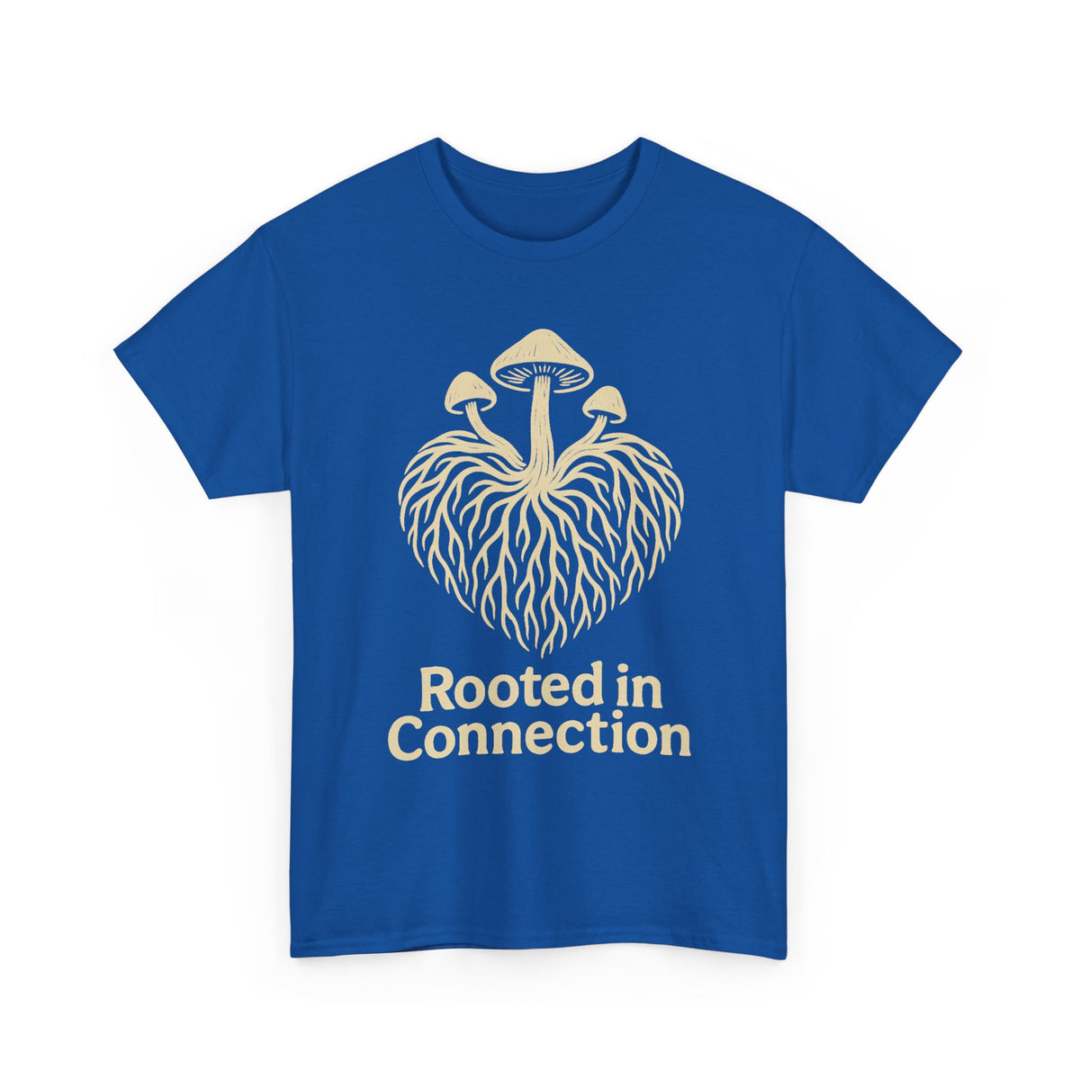 Rooted in Connection Mushroom Graphic Tee - Aesthetic Nature T-Shirt - Trending Now - September 2026