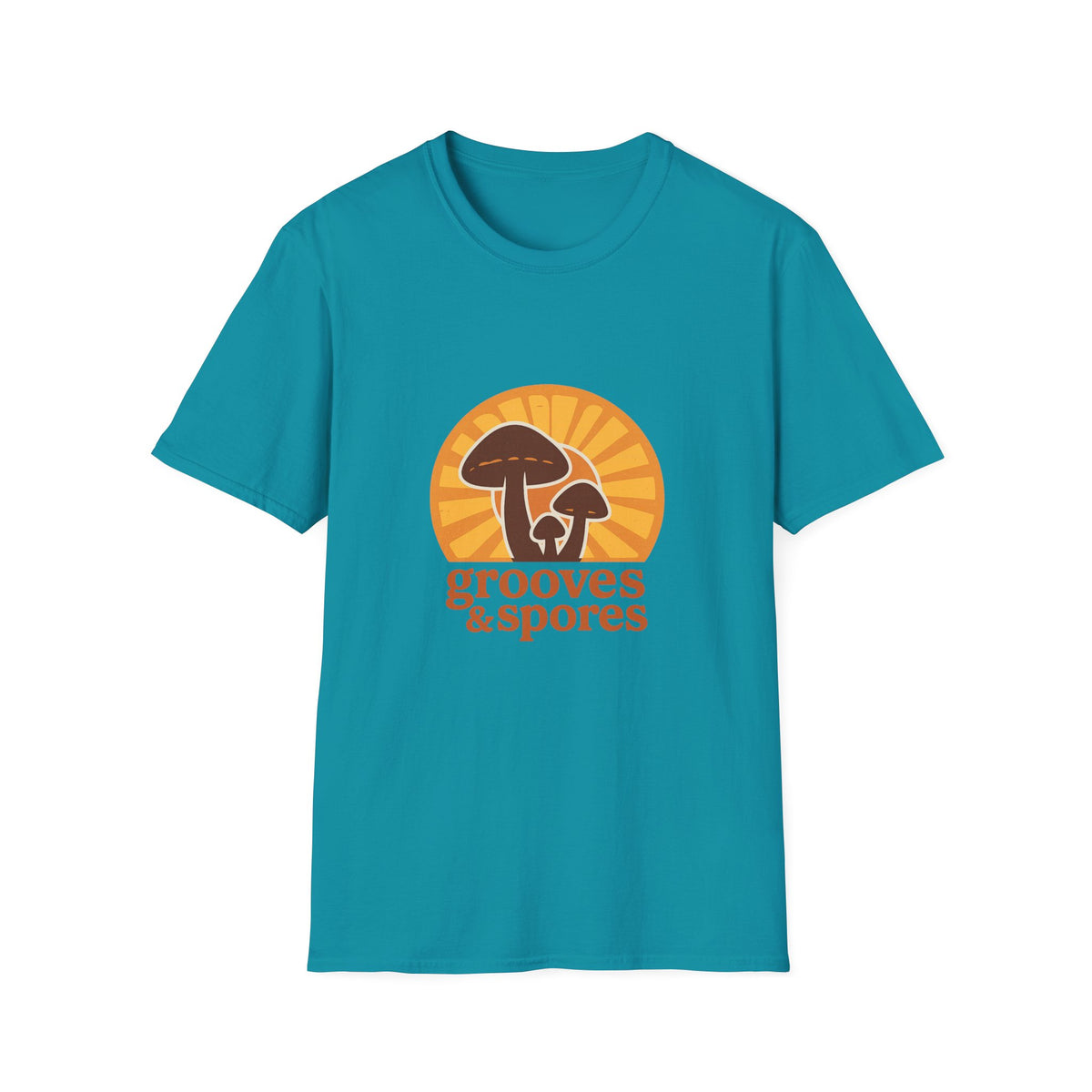 Vintage Mushroom T-Shirt — 'Grooves & Spores' Retro Psychedelic Tee - Trending Now - August 2026