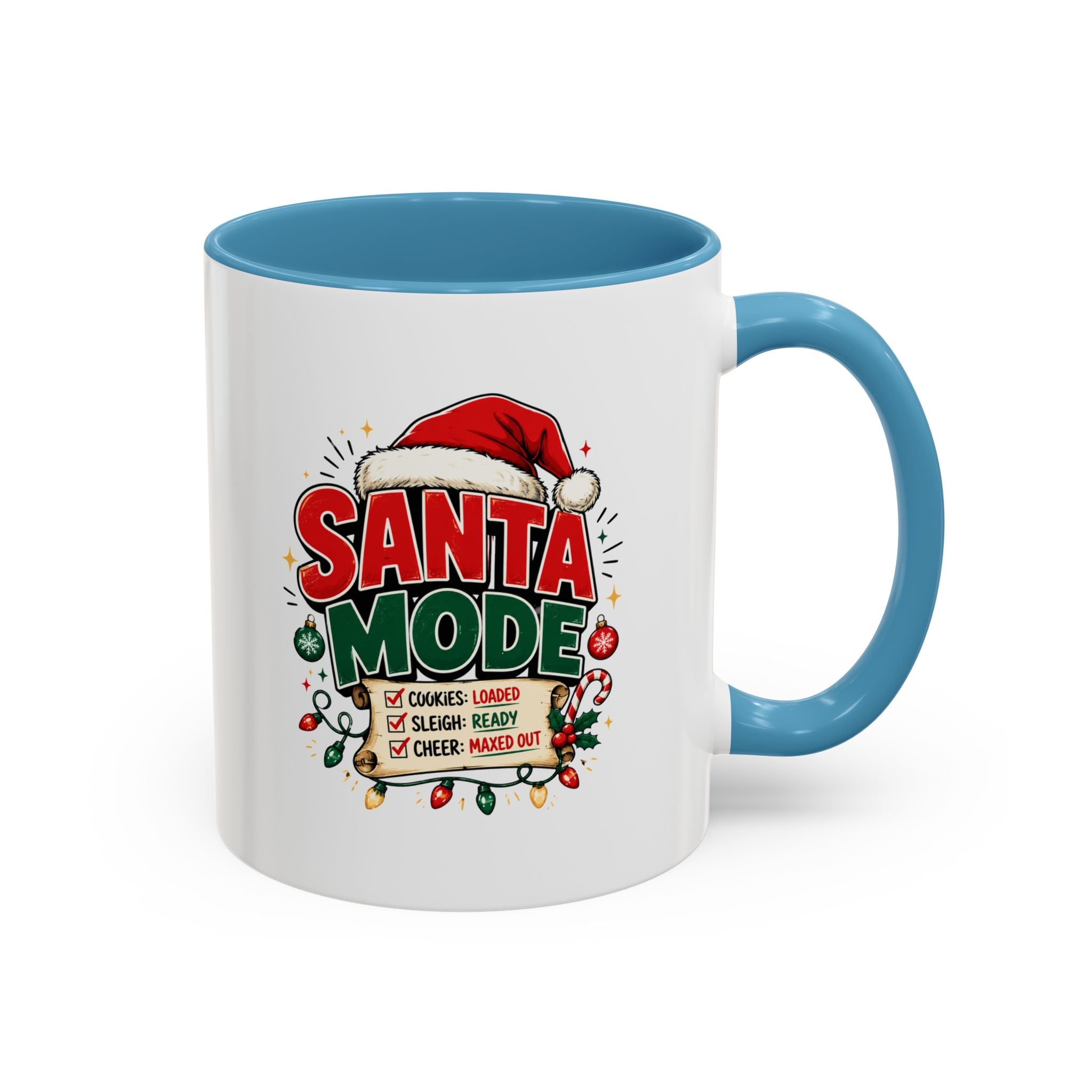 Santa Mode Coffee Mug — Christmas Holiday Accent Mug