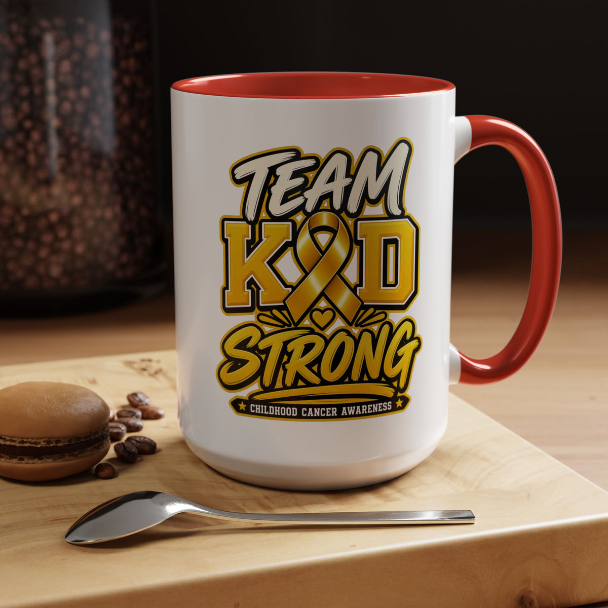 Team KID Strong Childhood Cancer Awareness Coffee Mug