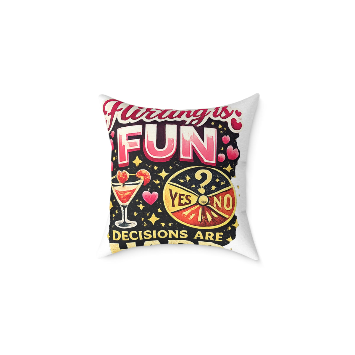 Libra Zodiac Flirting Is Fun Square Poly Canvas Pillow