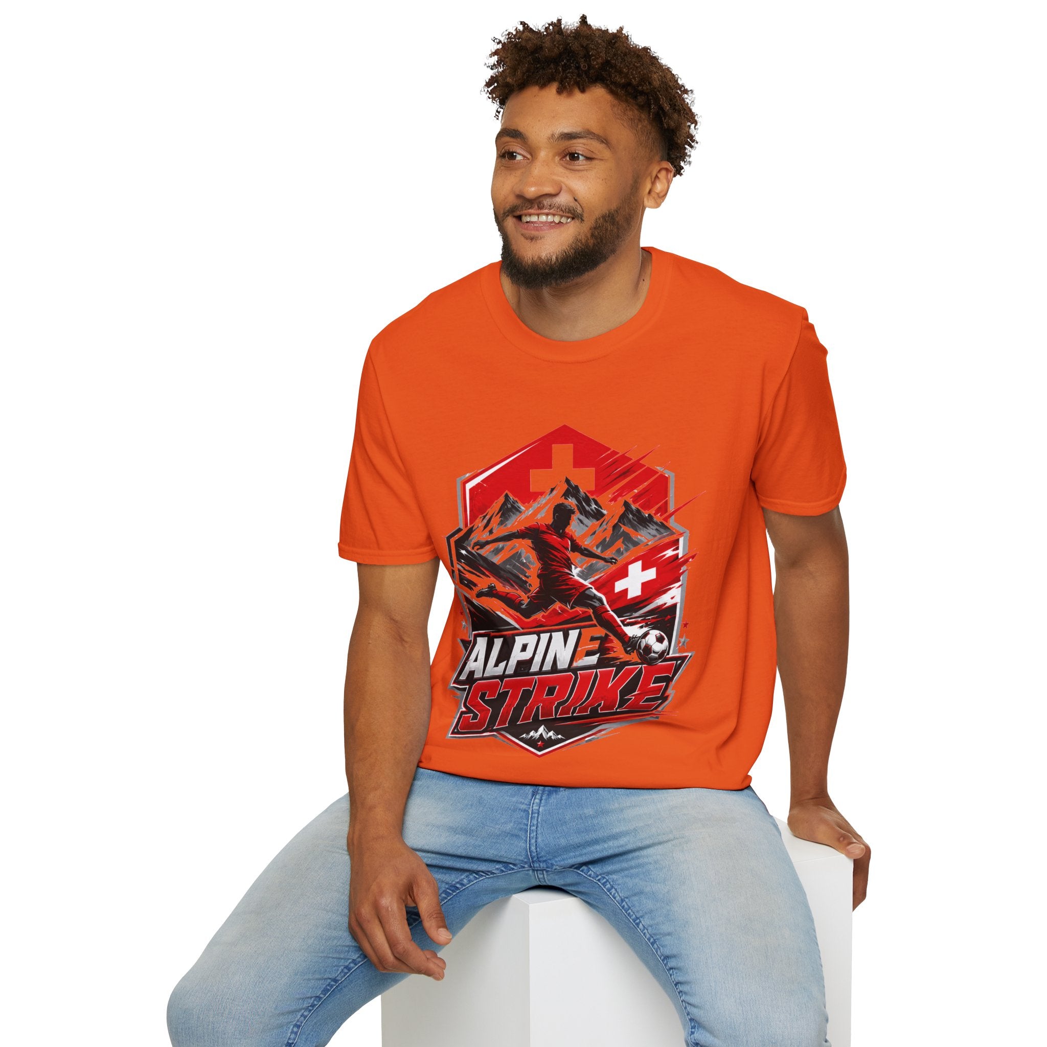 Switzerland Alpine Strike T‑Shirt – Swiss Mountain Ski & Snowboard Graphic