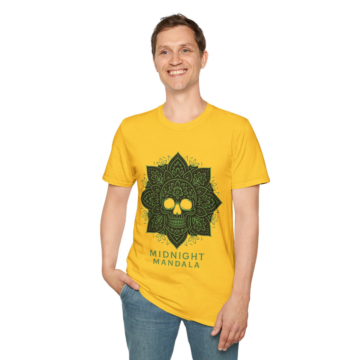 Mandala Skull T-Shirt — Midnight Mandala Floral Skull Tee - Trending Now - August 2026