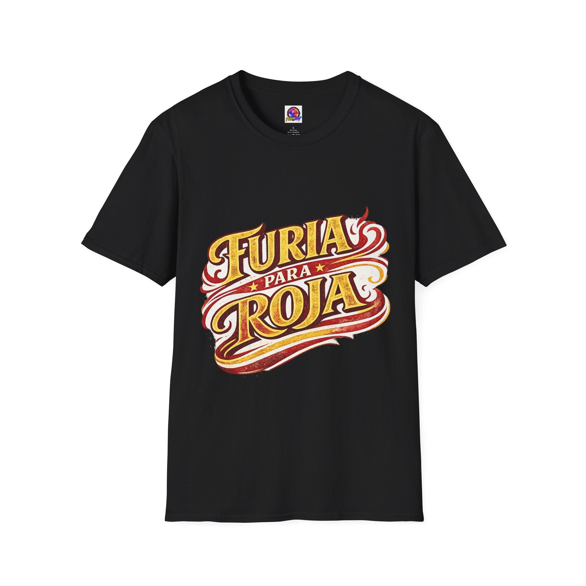 Spain Furia Para Roja T-Shirt — Vintage Flame Spanish Pride Soccer Tee