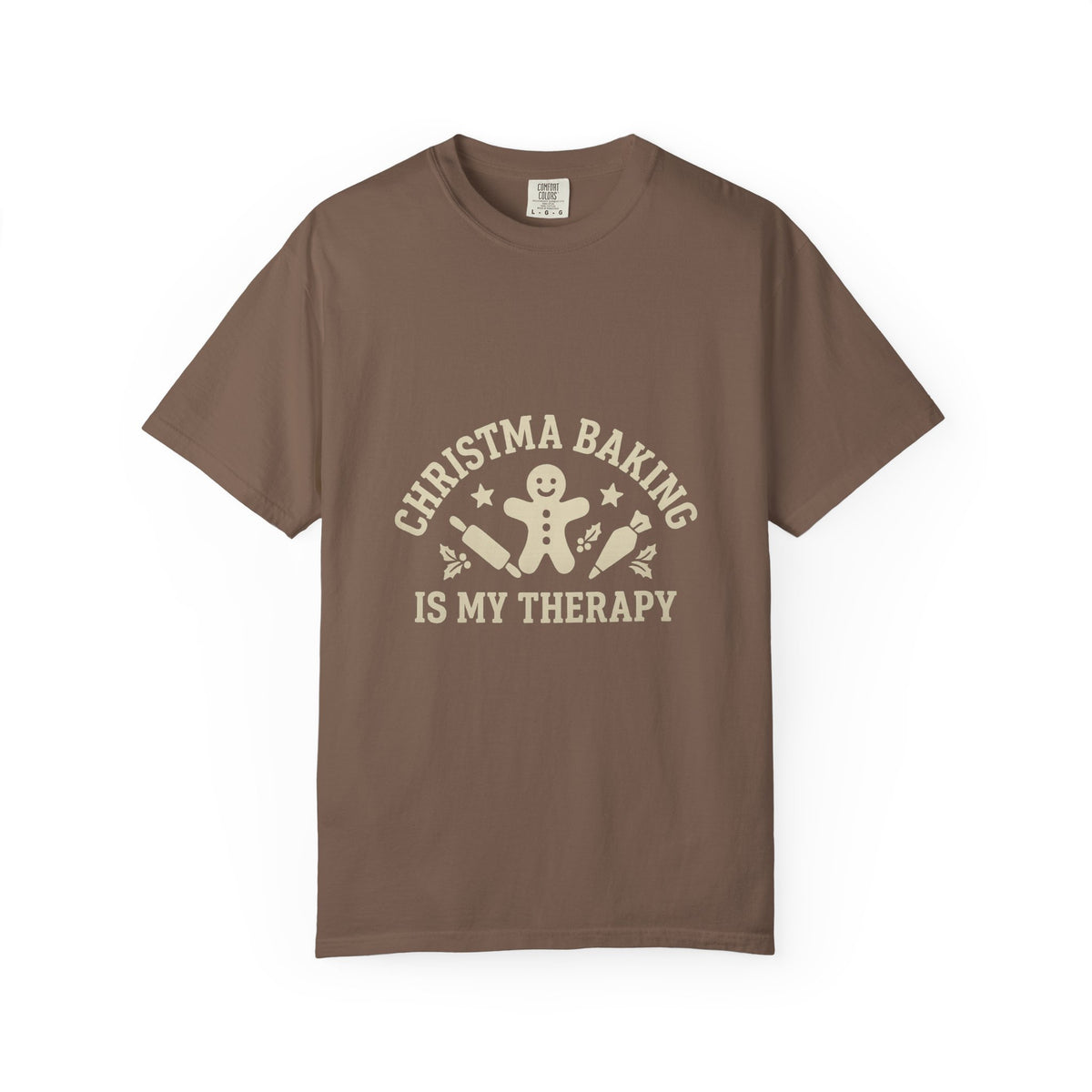 Christmas Baking T-Shirt — "Christmas Baking Is My Therapy" Gingerbread Holiday Tee- Trending Now - October 2026