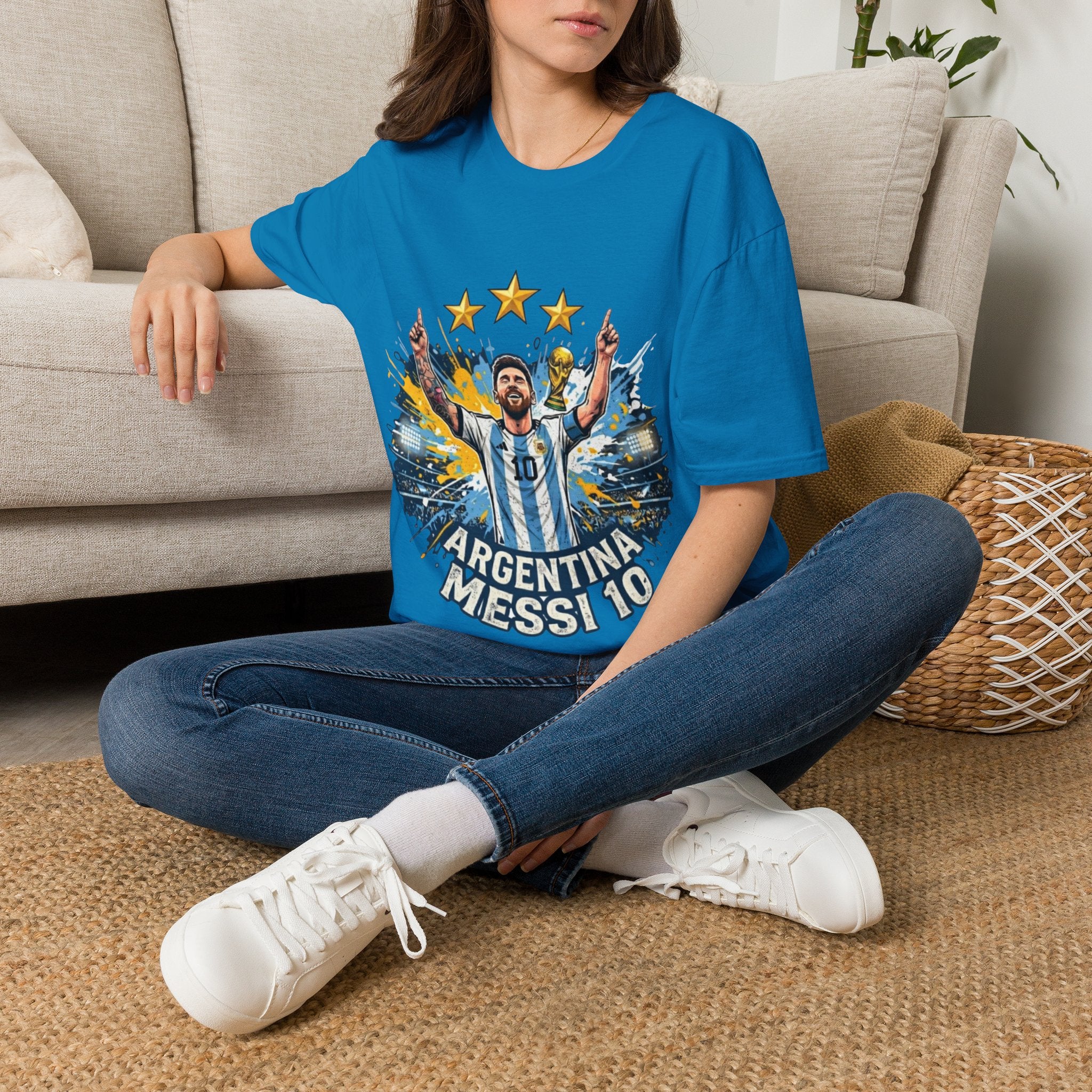 Argentina Messi Soccer T‑Shirt — World Cup Champion Fan Tee