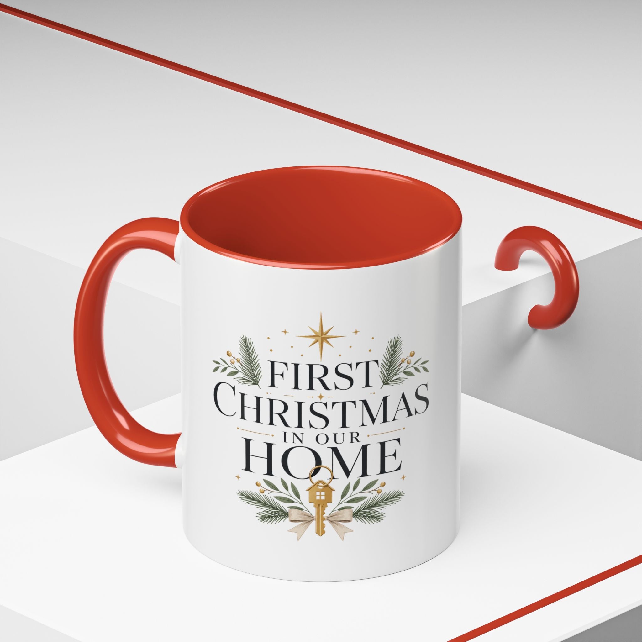 Christmas First Christmas in Our Home Accent Coffee Mug – Holiday Keepsake