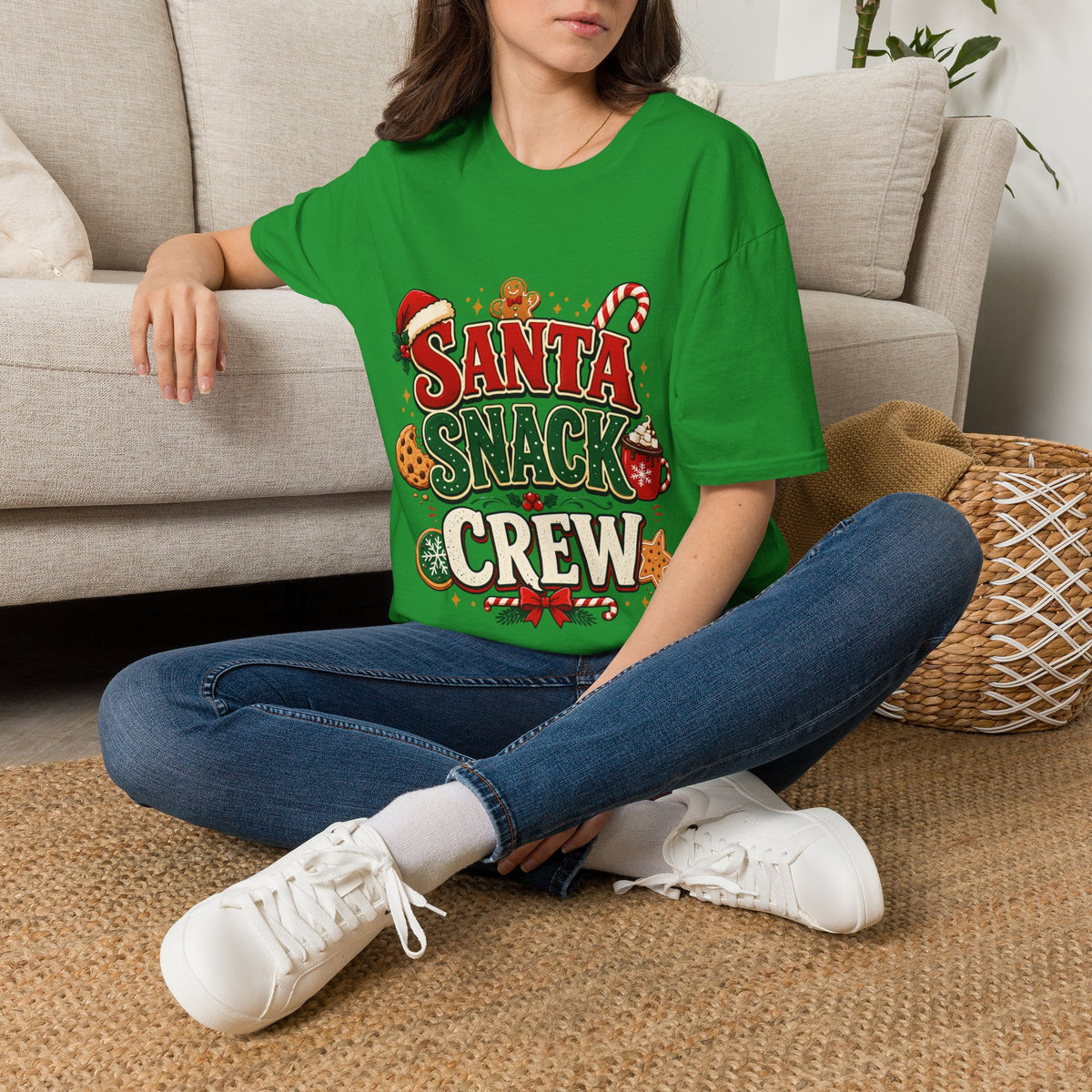 Santa Snack Crew T-Shirt — Christmas Cookie Holiday Tee