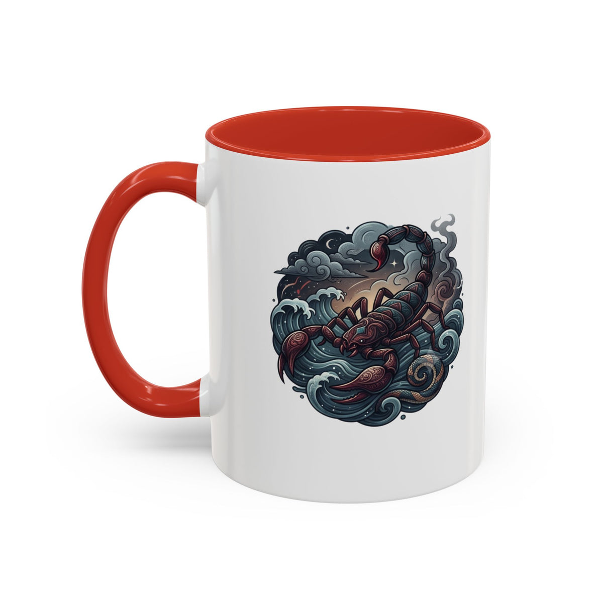 Scorpion Ocean Accent Coffee Mug – Nautical Tattoo-Style