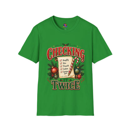 Checking It Twice Christmas T-Shirt — Naughty or Nice Holiday Tee