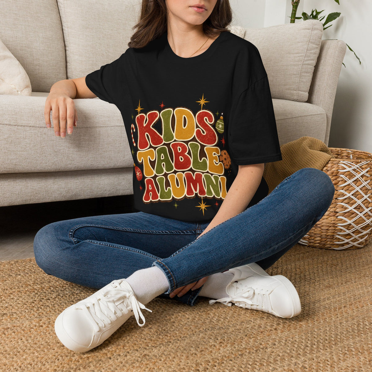 Kids Table Alumni T-Shirt — Retro Holiday Family Dinner Tee