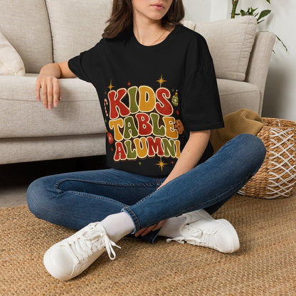 Kids Table Alumni T-Shirt — Retro Holiday Family Dinner Tee