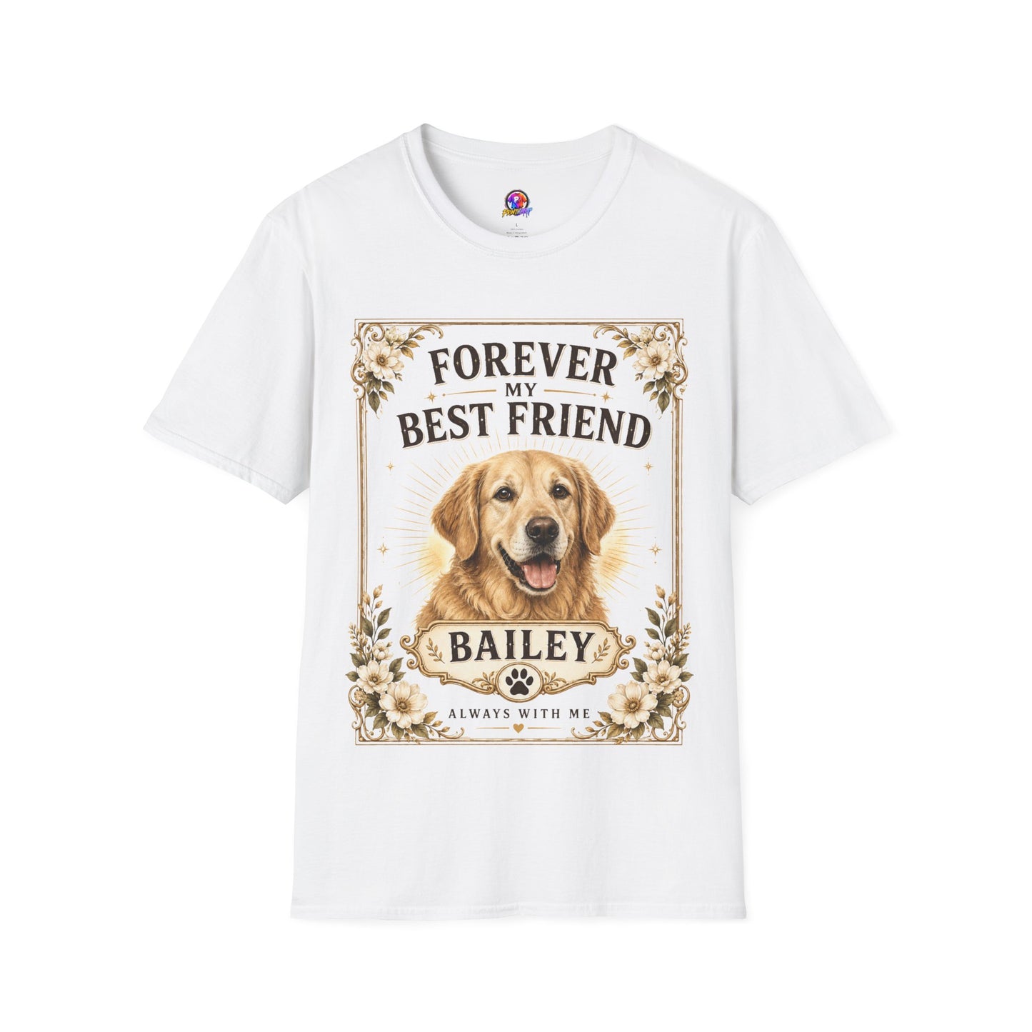 Forever My Best Friend Dog T-Shirt — Personalized Golden Retriever Tribute