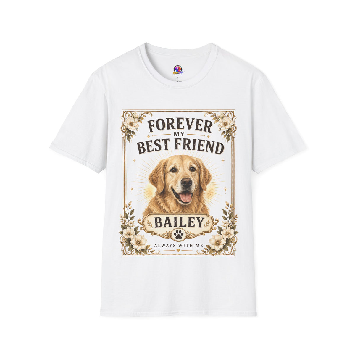 Forever My Best Friend Dog T-Shirt — Personalized Golden Retriever Tribute