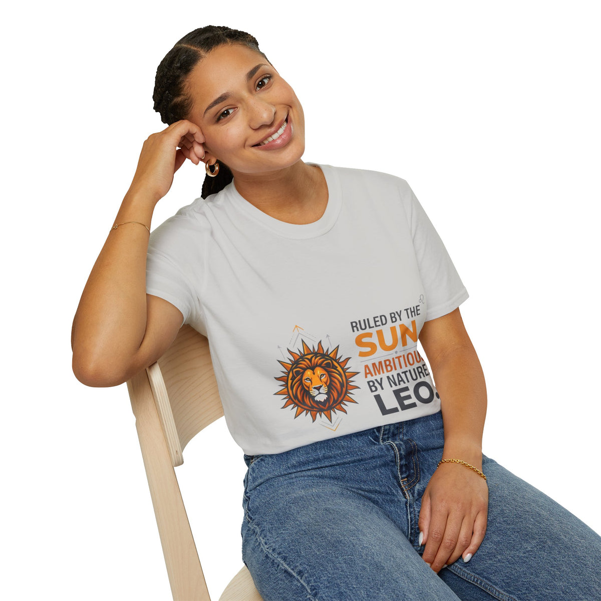 Leo Zodiac T-Shirt — "Ruled by the Sun. Ambitious by Nature. LEO."