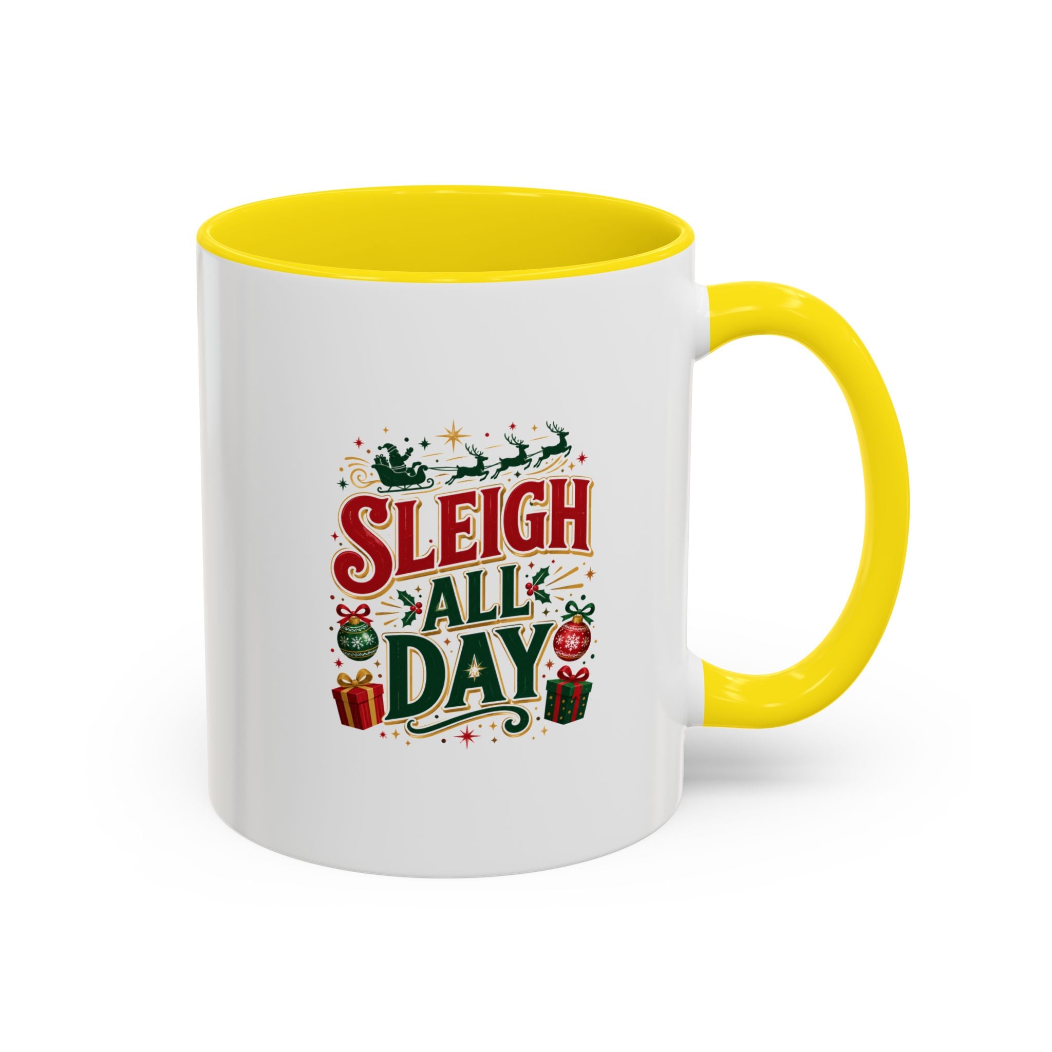 Sleigh All Day Accent Coffee Mug – Holiday Christmas Gift