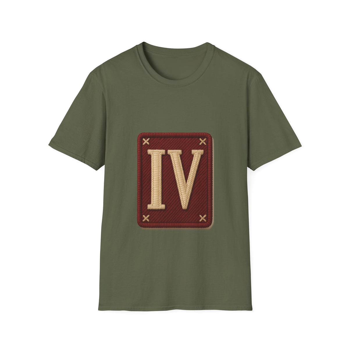 Roman Numeral IV Vintage Patch T-Shirt — Minimal Retro 4 Shirt - Trending Now - August 2026