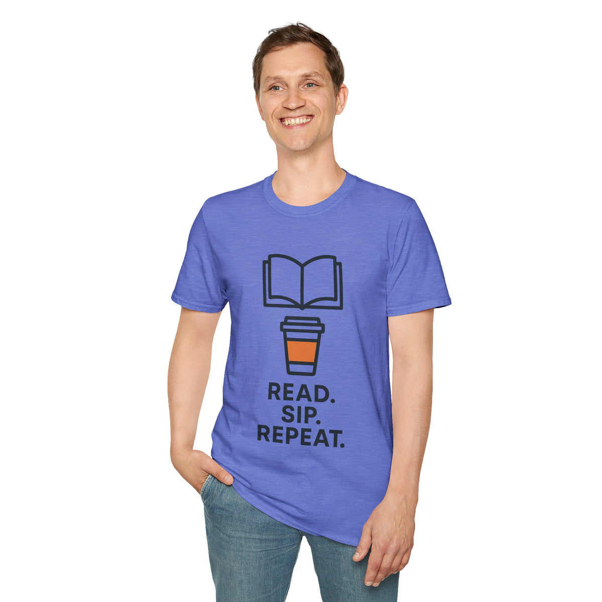 Read Sip Repeat Coffee Cup and Open Book White Graphic Tee - Trending Now - September 2026