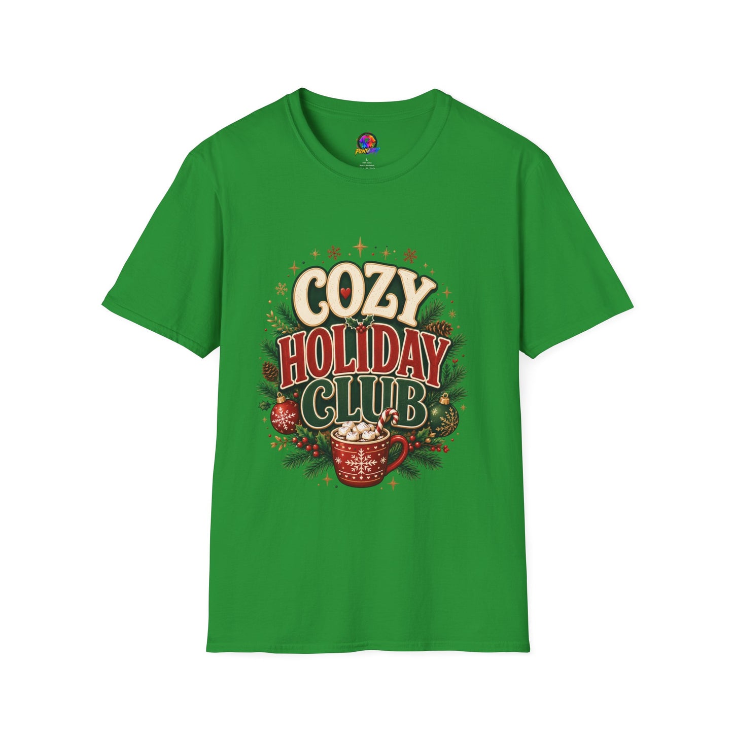 Cozy Holiday Club T-Shirt — Festive Christmas Cozy Cocoa Graphic Tee