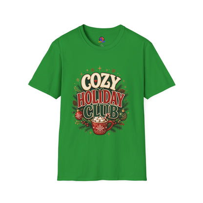 Cozy Holiday Club T-Shirt — Festive Christmas Cozy Cocoa Graphic Tee
