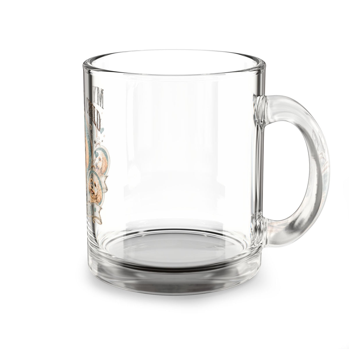 Glass Mug — "My Favorite Child" Cute Dog Portrait 10oz Milo Bailey Dog Dad Mom  Glass Mug 10 oz