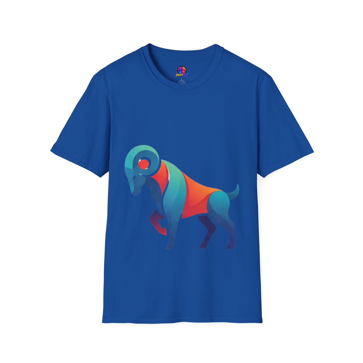 Ram Graphic T-Shirt — Colorful Geometric Sheep/Goat Art