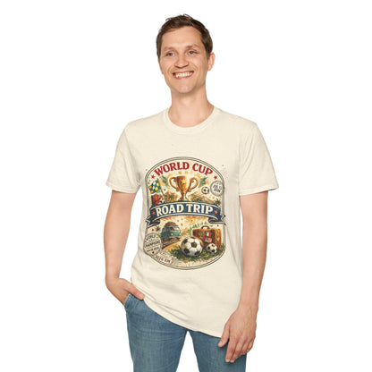 World Cup Road Trip T-Shirt — Vintage Soccer Trophy Design