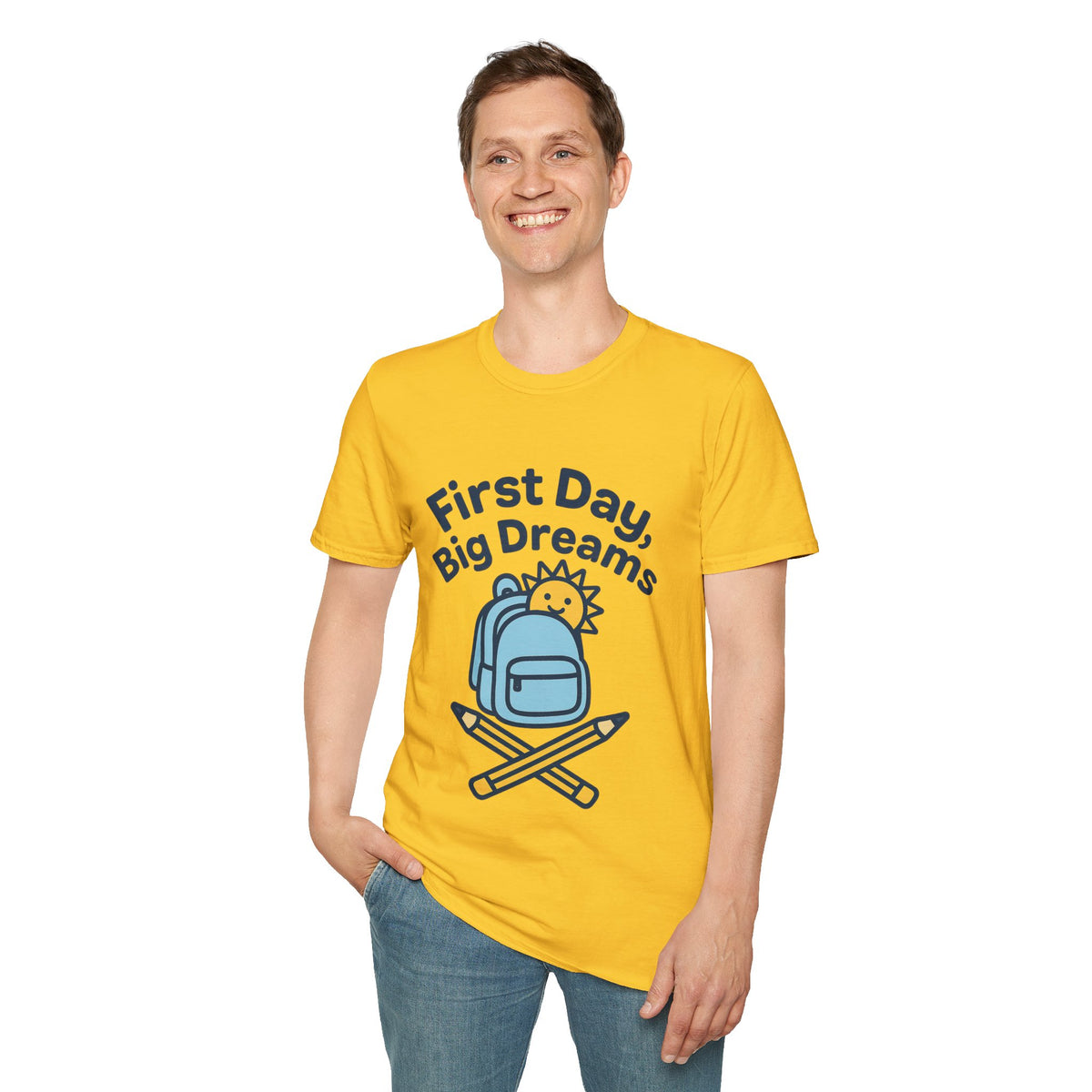 First Day Big Dreams T-Shirt — Cute Backpack & Pencil Back-to-School Tee - Trending Now - August 2026