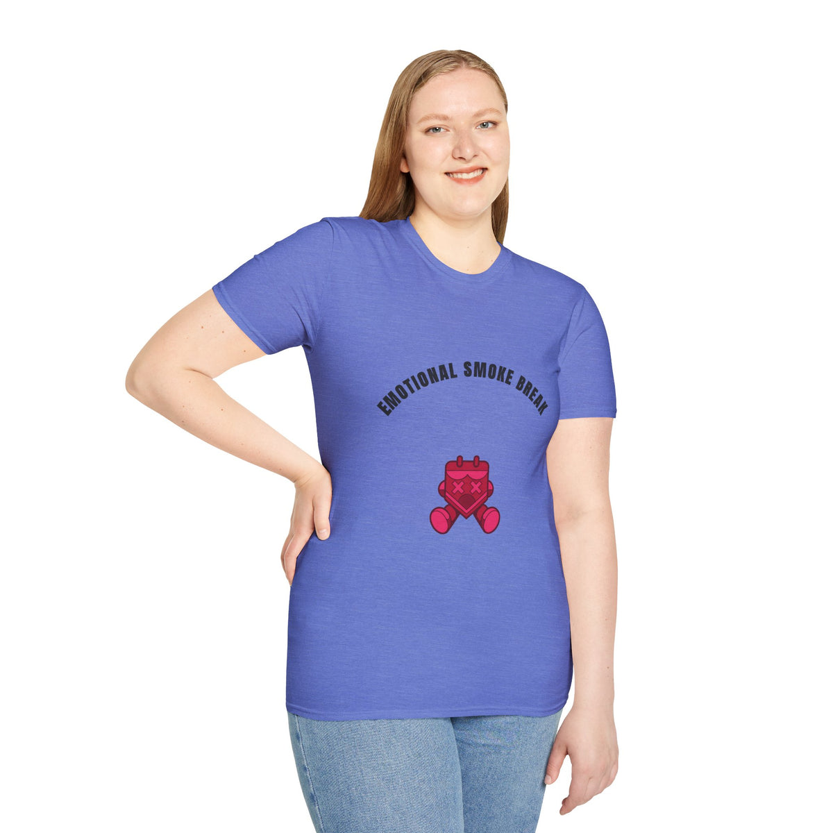 Emotional Smoke Break T-Shirt — Funny Self-Care Graphic Tee with Heart Character - Trending Now - September 2026