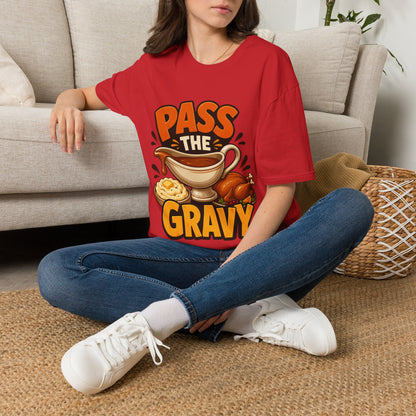 Pass the Gravy T-Shirt — Funny Thanksgiving Turkey Dinner Tee