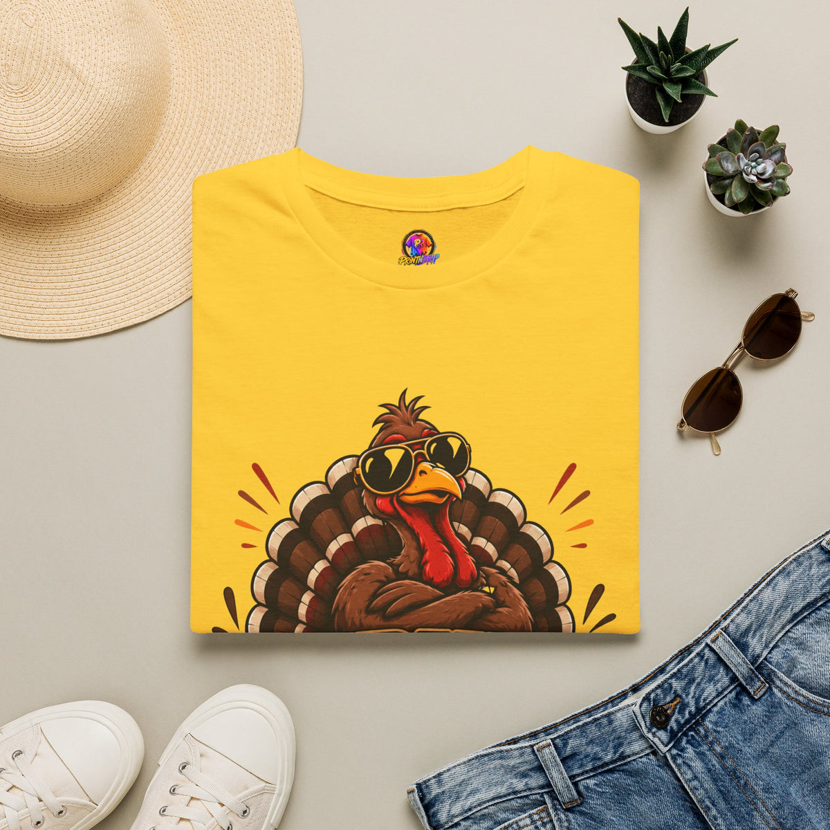 Thanksgiving T-Shirt Turkey With Attitude T-Shirt — Funny Thanksgiving Turkey Graphic Tee
