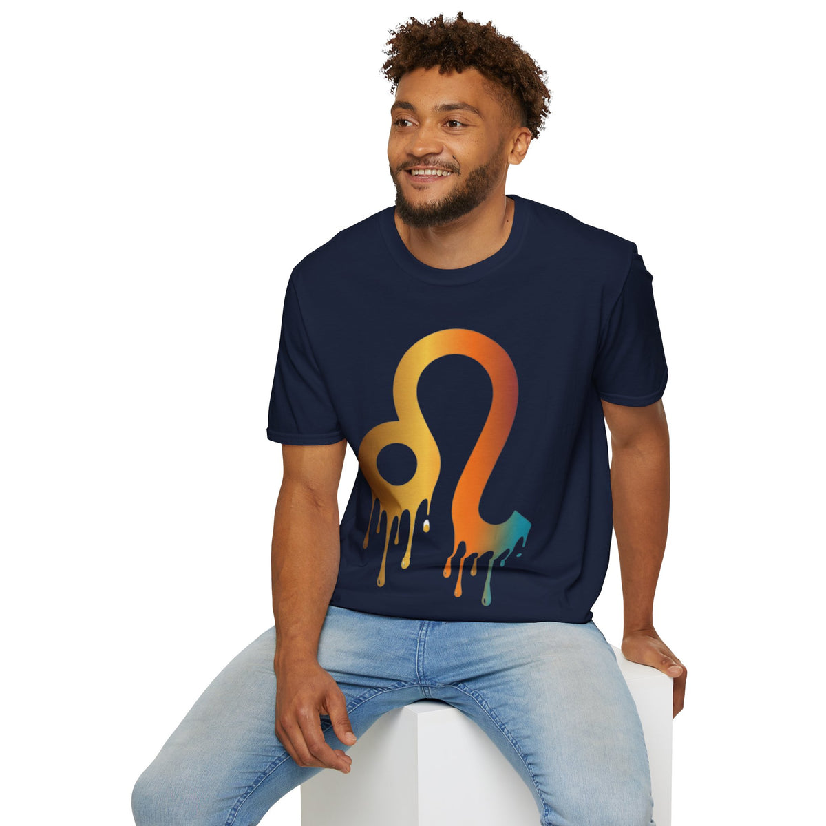Leo Zodiac Drip T-Shirt — Colorful Astrology Sign Tee