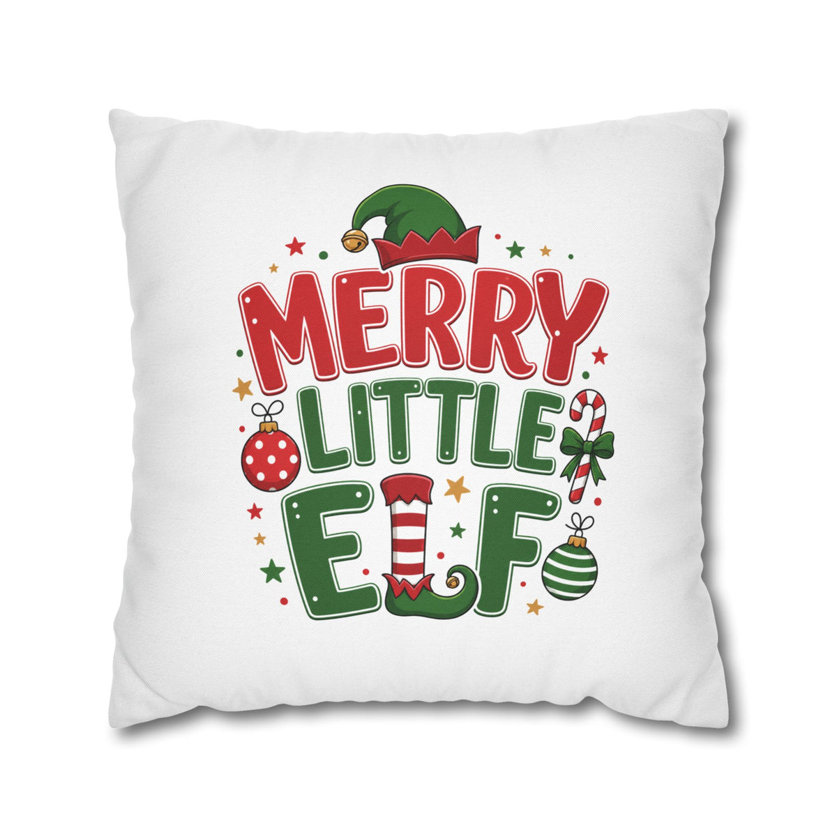Christmas Pillowcase Merry Little Elf Christmas Pillowcase