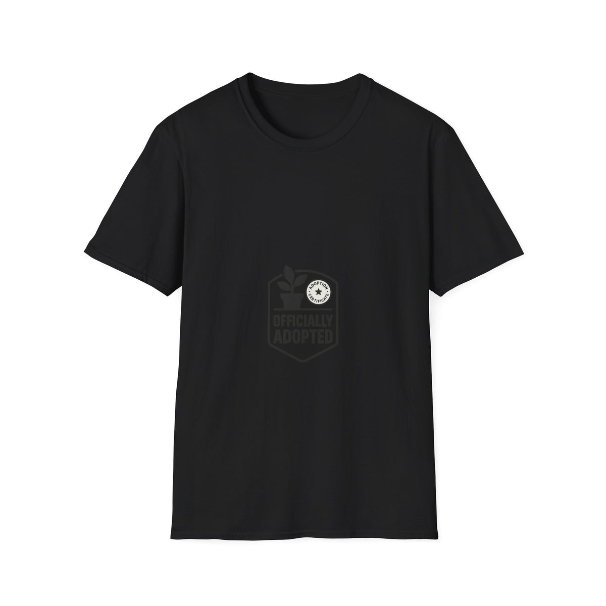 Officially Adopted Houseplant Badge Cute Plant Parent White Graphic Tee - Trending Now - September 2026