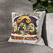 Halloween Pillowcase - "Low Energy, High Spirit Activity" Decorative Throw Pillow