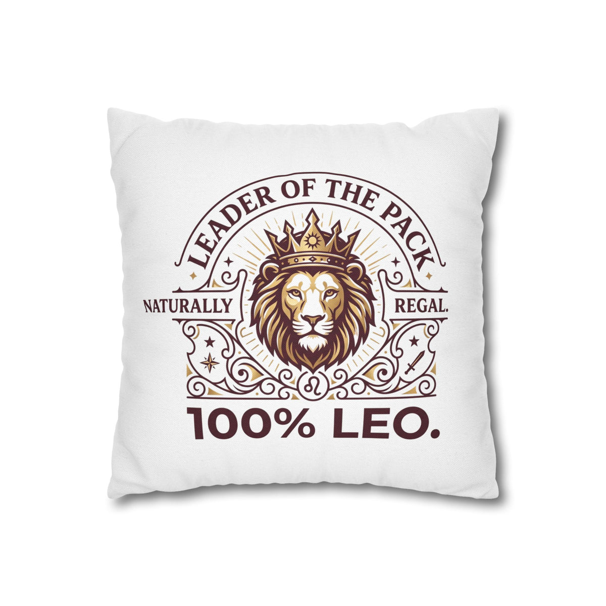 Leo Zodiac Leader Of The Pack Spun Polyester Square Pillowcase