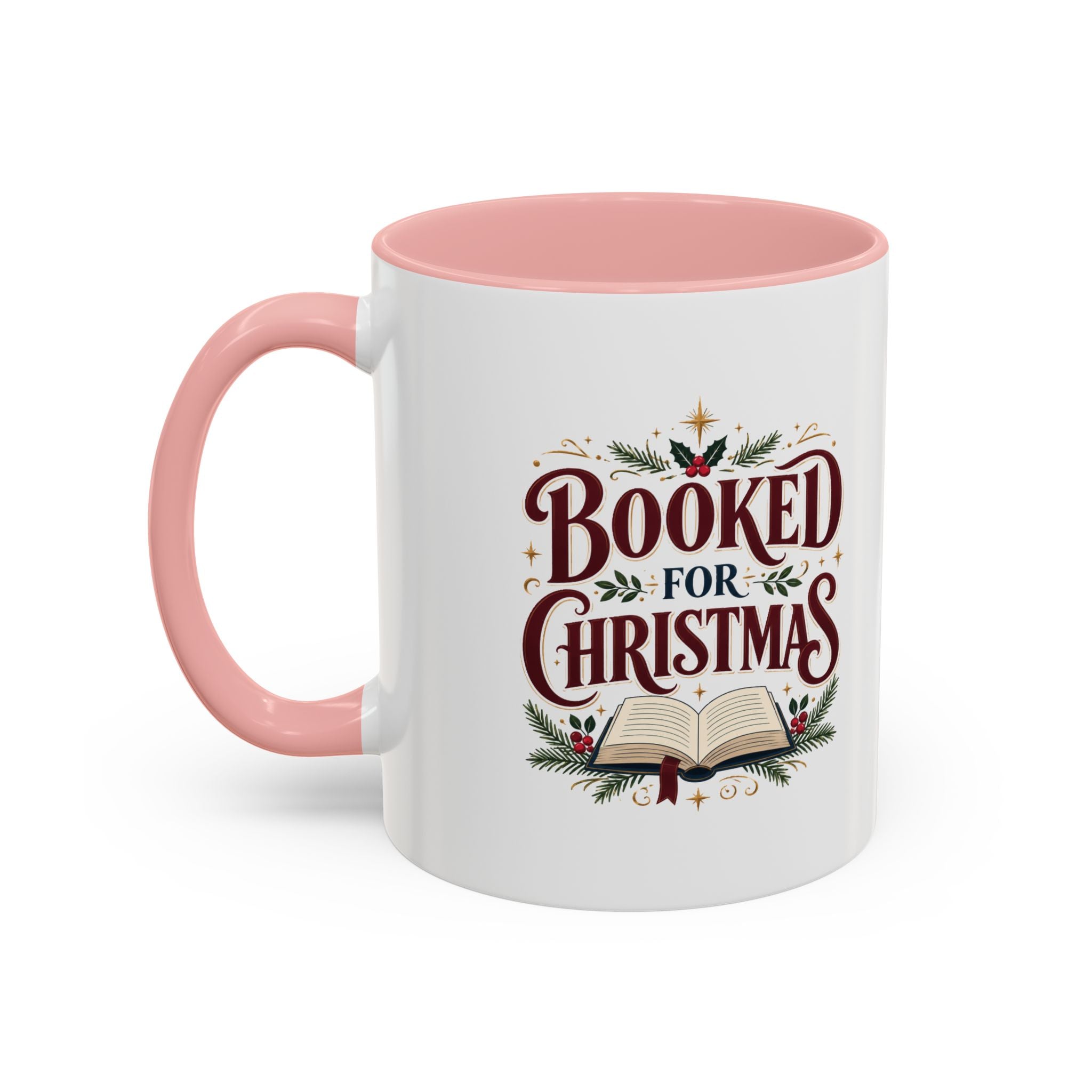 Christmas Booked for Christmas Coffee Mug — Holiday Book Lover Accent Mug