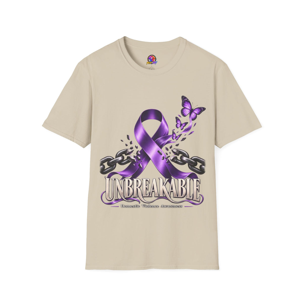 Unbreakable Purple Ribbon T-Shirt —Domestic Violence  Awareness Support Tee