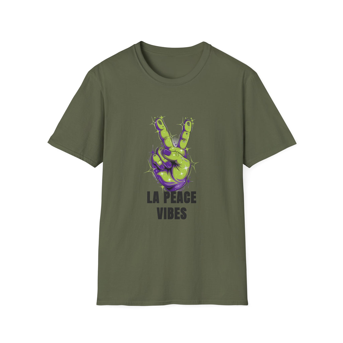 Peace Vibes T-Shirt — Green Alien Peace Sign Tee (La Peace Vibes) - Trending Now - August 2026