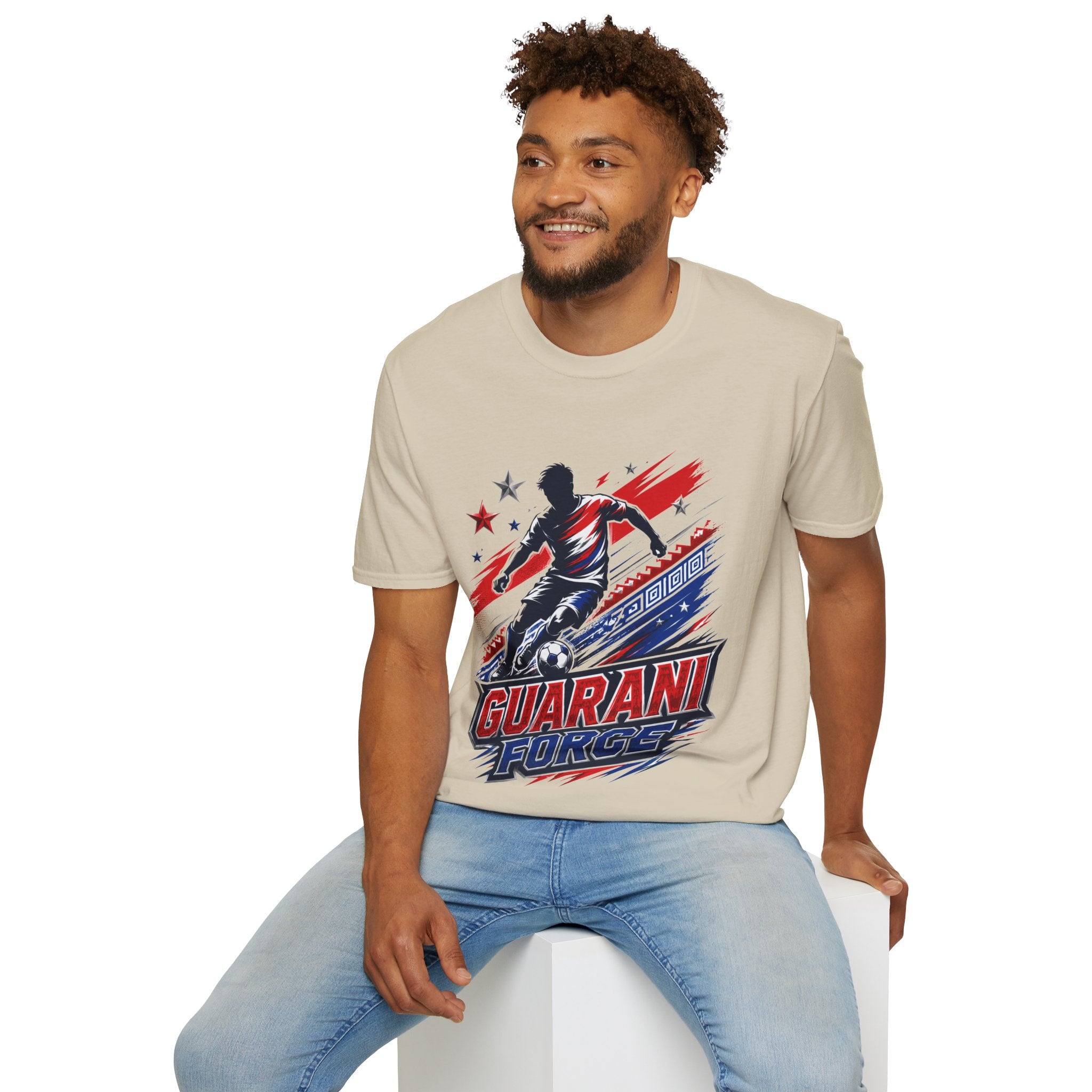 Paraguay Guarani Force Soccer T-Shirt — Red, White & Blue Futbol Fan Tee