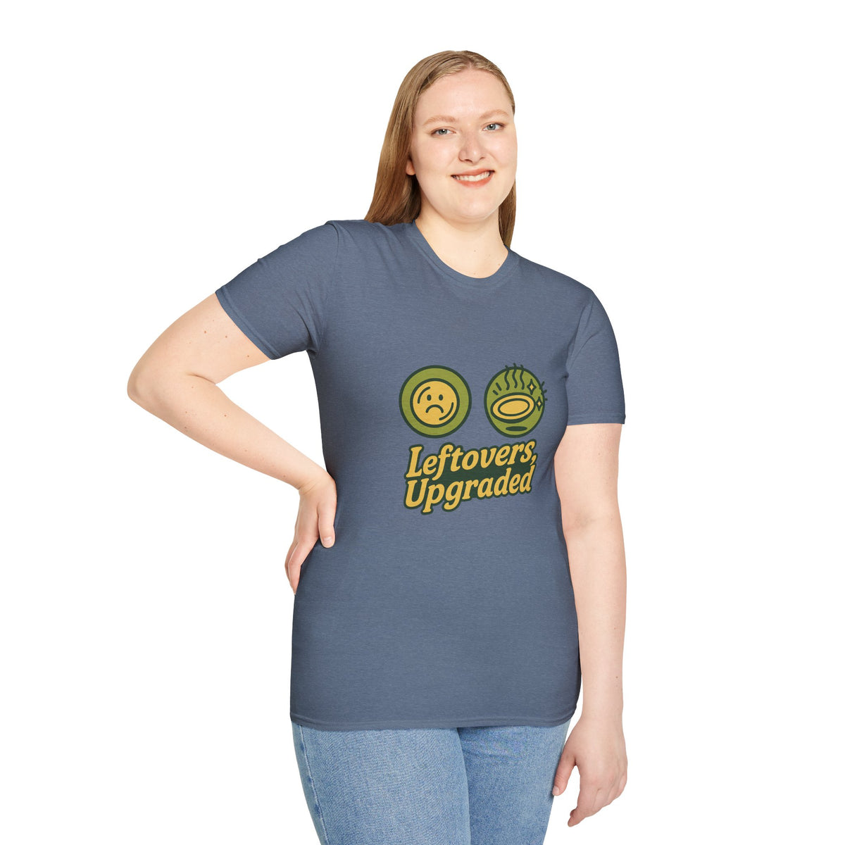 Leftovers Upgraded T-Shirt — Funny Foodie Tee with Soup & Smiley Icons - Trending Now - September 2026