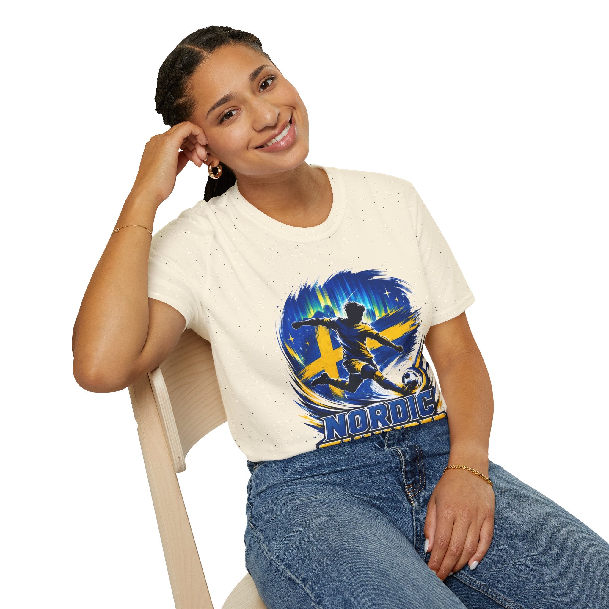 Sweden Nordic Thunder Soccer T-Shirt — Sweden Football Fan Tee