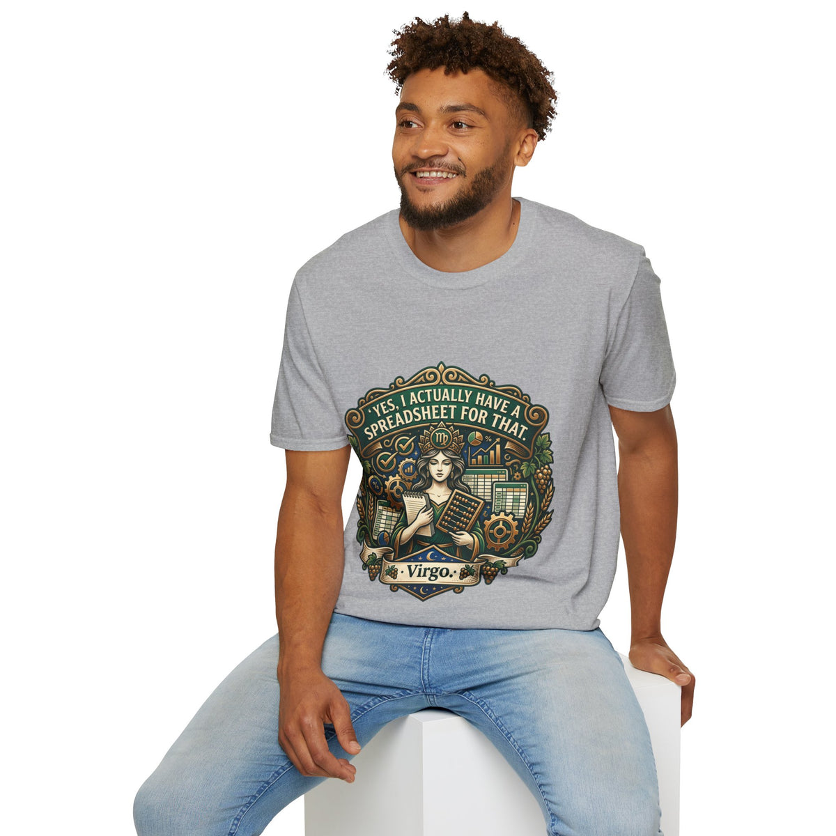 Virgo Zodiac T‑Shirt — "Yes, I Actually Have a Spreadsheet for That"