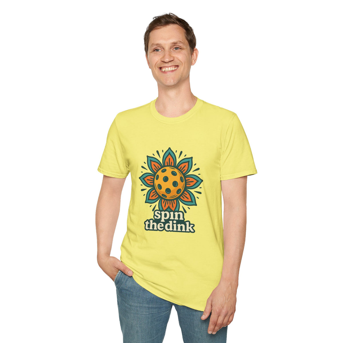 T-Shirt — 'Spin the Dink' Sunflower Paddle Tennis Graphic Tee - Trending Now - August 2026