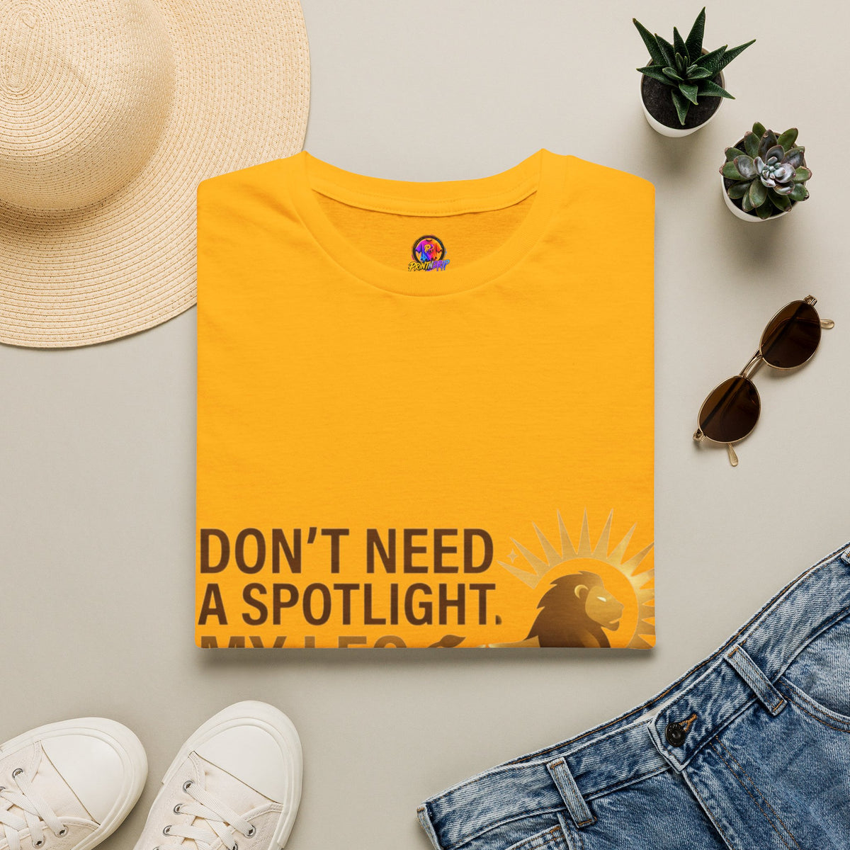 Leo T-Shirt — "Don't Need a Spotlight, My Leo Charisma Is Blinding" Zodiac Tee