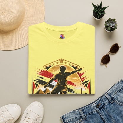 Egypt Soccer Player Nile Fire Graphic T-Shirt — Retro Athletic Team Tee