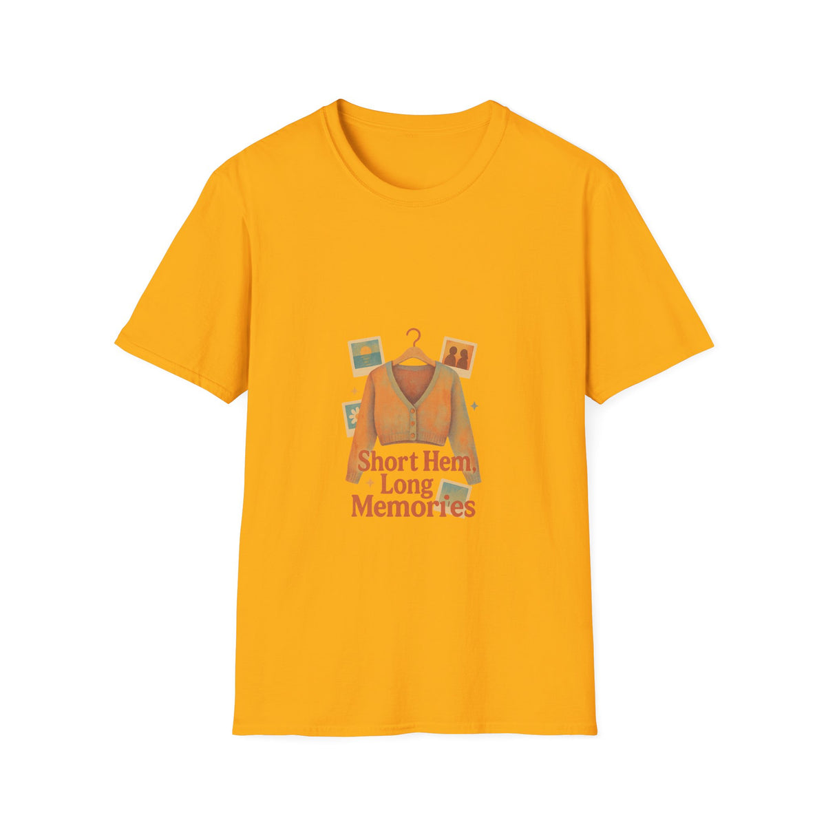 T-Shirt — "Short Hem, Long Memories" Sweater Illustration Tee - Trending Now - October 2026