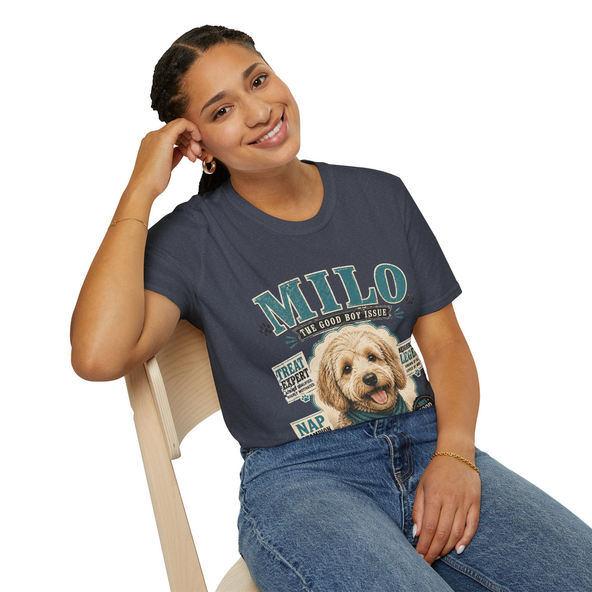 Milo "The Good Boy Issue" Dog Portrait T-Shirt